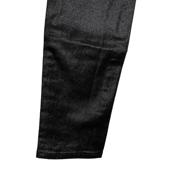 Lucky Brand Charlie Super Skinny Black Shiny Coated Mid Rise Jeans 6 28 - Picture 8 of 16